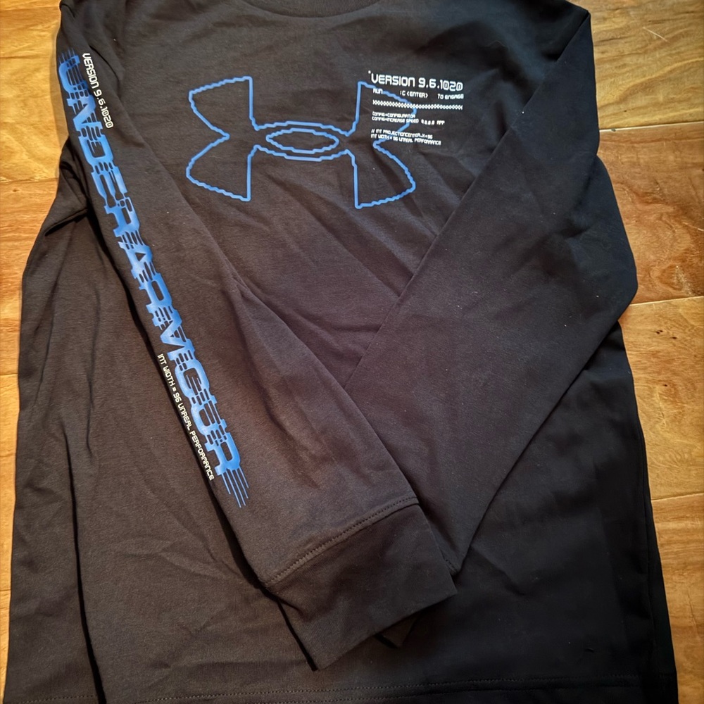 Under Armour Black and Blue Long Sleeve Tees